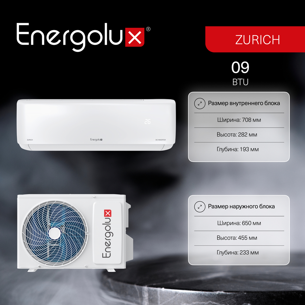 Инверторный кондиционер Energolux ZURICH SAS09Z5-AI/SAU09Z5-AI