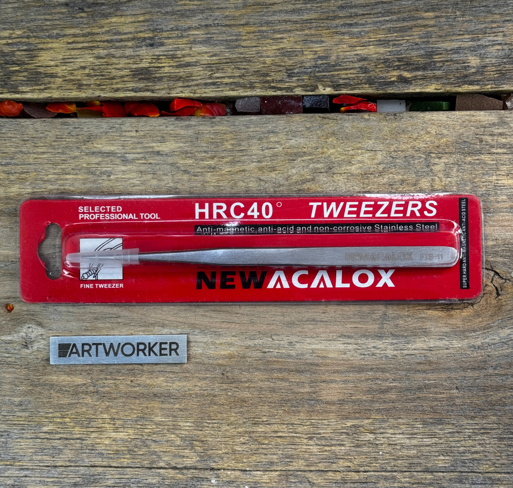 Пинцет NEWACALOX FTS-11 для мозаики и витража 140x10 мм ArtWorker