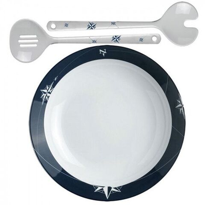 Яхтенная Миска для салата + салатные ложки "Northwind", 25х12 см, 3 шт (10263991)
