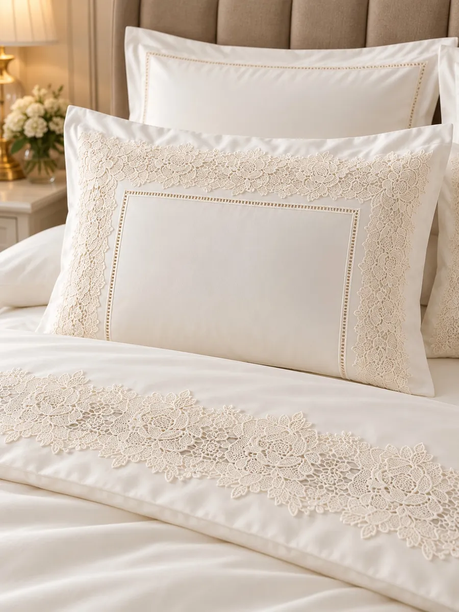 Gelin Home КПБ 6 пр. PRENSES кремовый цвет пододеяльник 200*220, простынь 240*260, наволочки 50*70 2шт, декоративные наволочки 50*70 2шт GLNN574 — фото 9
