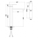Смеситель для умывальника MELANA F610302 Stello