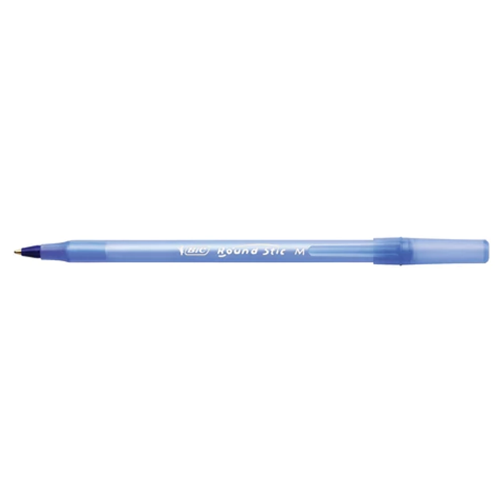 Ручка шариковая BIC "Round Stic", СИНЯЯ, корпус голубой, узел 1 мм, линия письма 0,32 мм, С ШТРИХКОДОМ, 934598