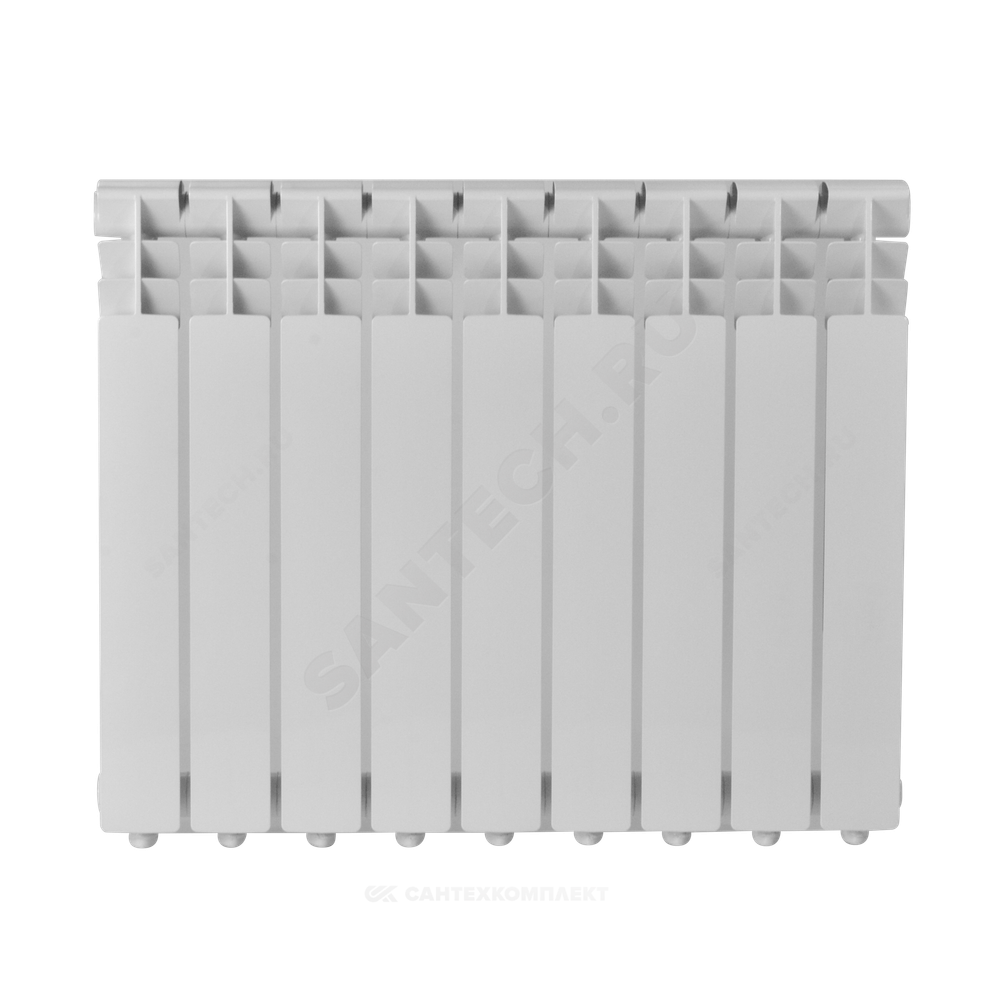 Радиатор алюминиевый Delta Plus 500 5 секций Qну=670 Вт RAL 9016 (белый) Ogint