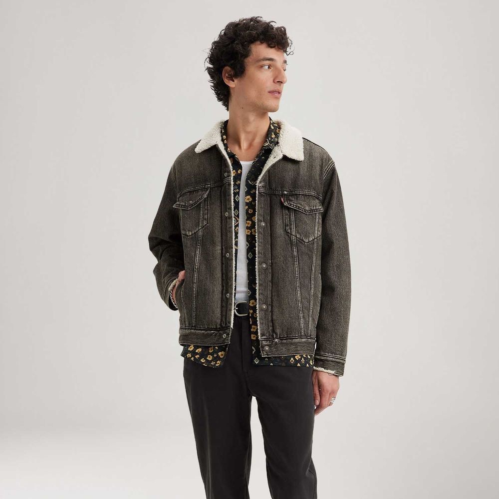 Куртка джинсовая утепленная мужская LEVI'S RELAXED FIT SHERPA TRKR SALT LAKE SHERPA