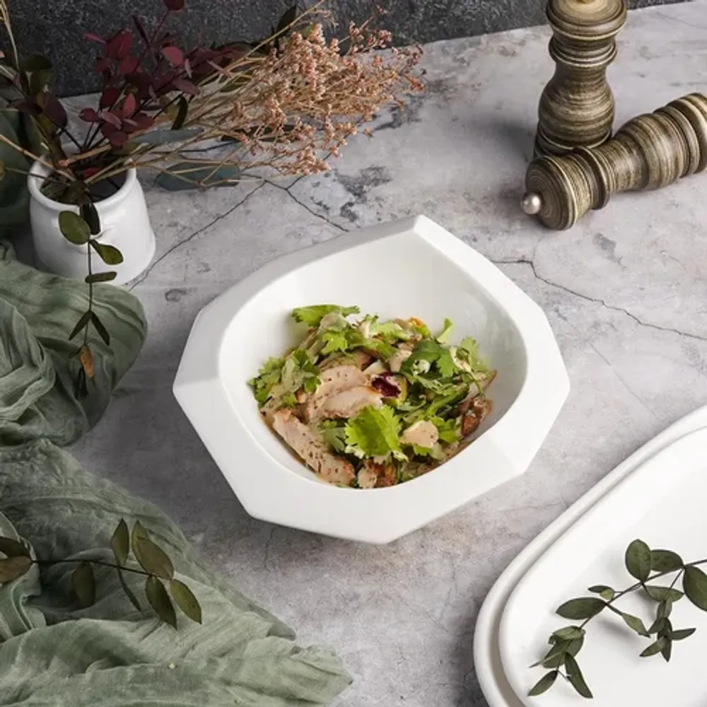 Салатник 725 мл d 25 см h9/7 см Nut Shell белый фарфор P.L. Proff Cuisine [2]