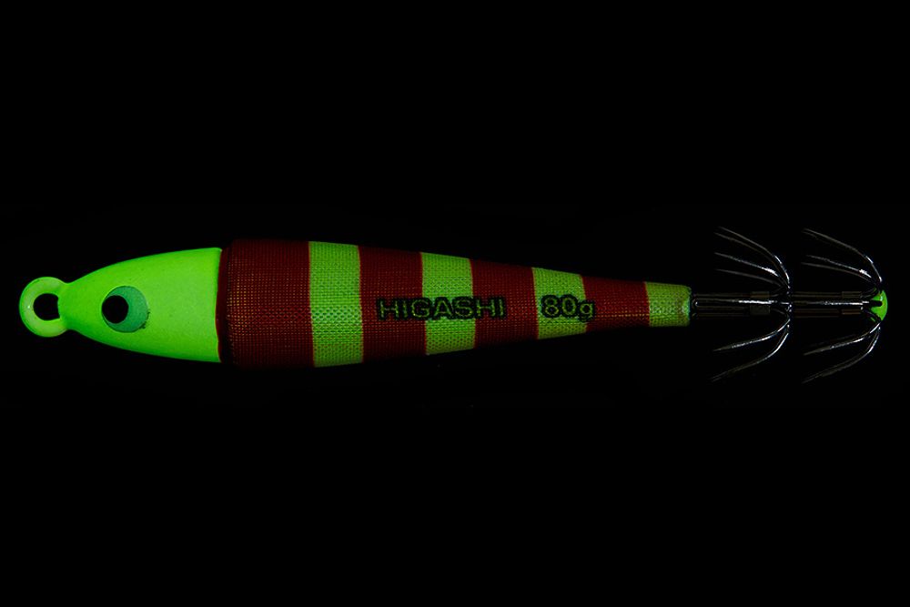Кальмарница HIGASHI Squid Cloth sinker 80g #01 Blue Pink-Zebra Glow