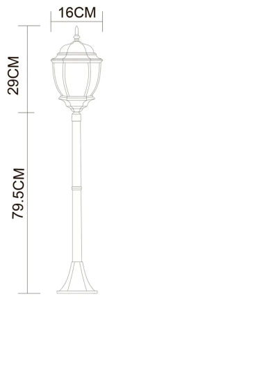 Парковый светильник Arte Lamp PEGASUS A3151PA-1BN, 1хE27
