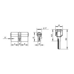 Цилиндровый механизм PUNTO MaxPro7000/60 mm (25+10+25) BL черный 7кл. /61153/