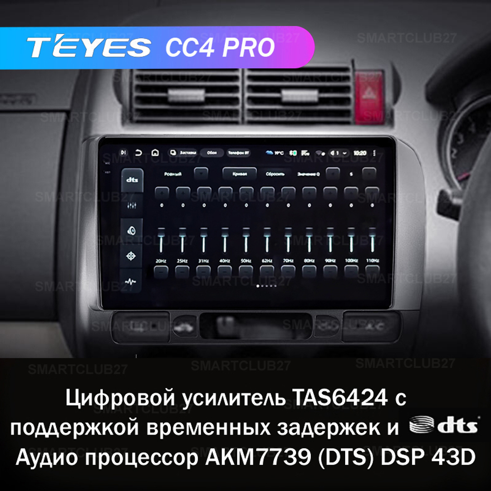 Teyes CC4 Pro 9" для Honda Fit, Jazz 2001-2008 (прав)
