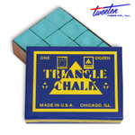 Мел бильярдный "Triangle" Green 12шт.