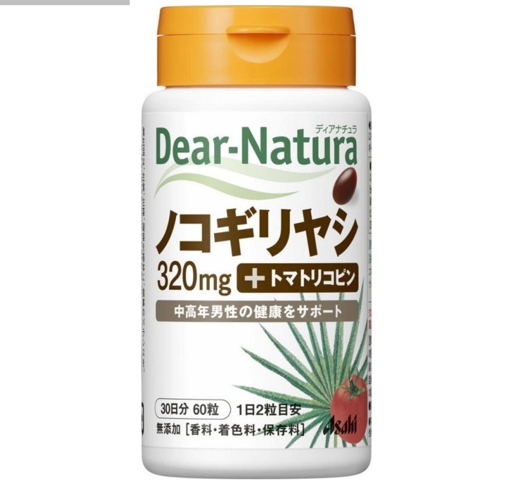 ASAHI Dear-Natura Saw palmetto Экстракт пальметто и ликопин, для мужского здоровья, здоровья мочеполовой системы на 60 дней