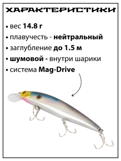 Воблер Минноу Rerange 110 SR 110 мм 14.8 г цвет #21