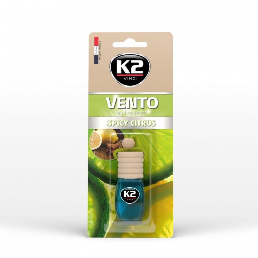 АРОМАТИЗАТОР С ПОДВЕСКОЙ К2 VENTO SPICY CITRUS 8ML АРОМАТИЗАТОР С ПОДВЕСКОЙ К2 VENTO SPICY CITRUS 8ML