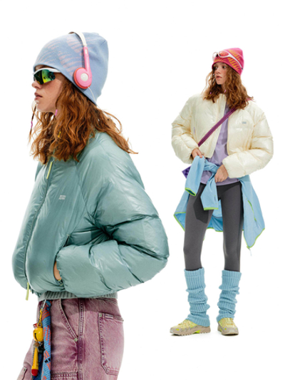 WMNS Куртка Nothomme Monterest 800 Fill Cropped зеленый