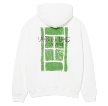 Мужская теннисная кофта Lacoste Multi Print Fleece - white