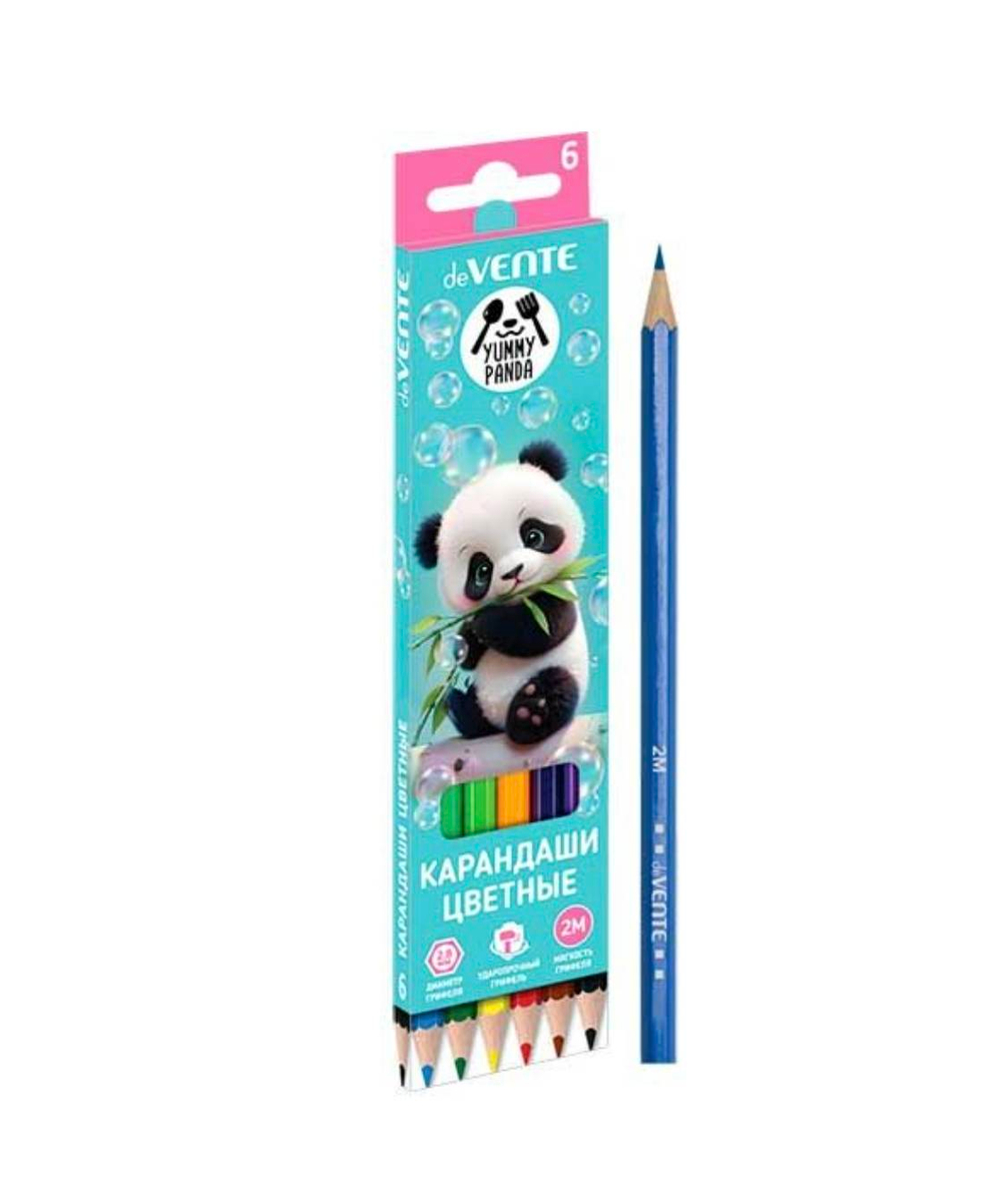 Карандаши  6цв deVente Yummy Panda, шестигр. к/у 5021536 *24/240