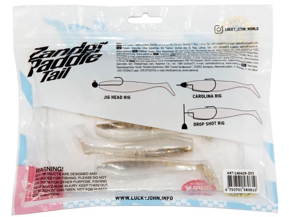 Виброхвосты LJ 3D Series Zander Paddle Tail 4.0in (10.00)/Z03 5шт.