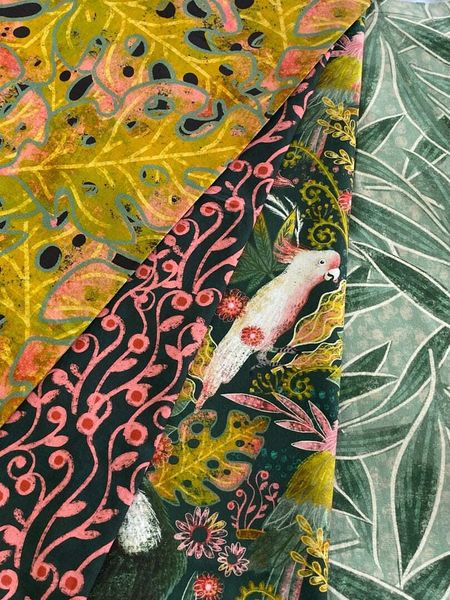 ТРОПИЧЕСКИЙ ЛЕС #6, 100% хлопок Handmade Fabrics 8