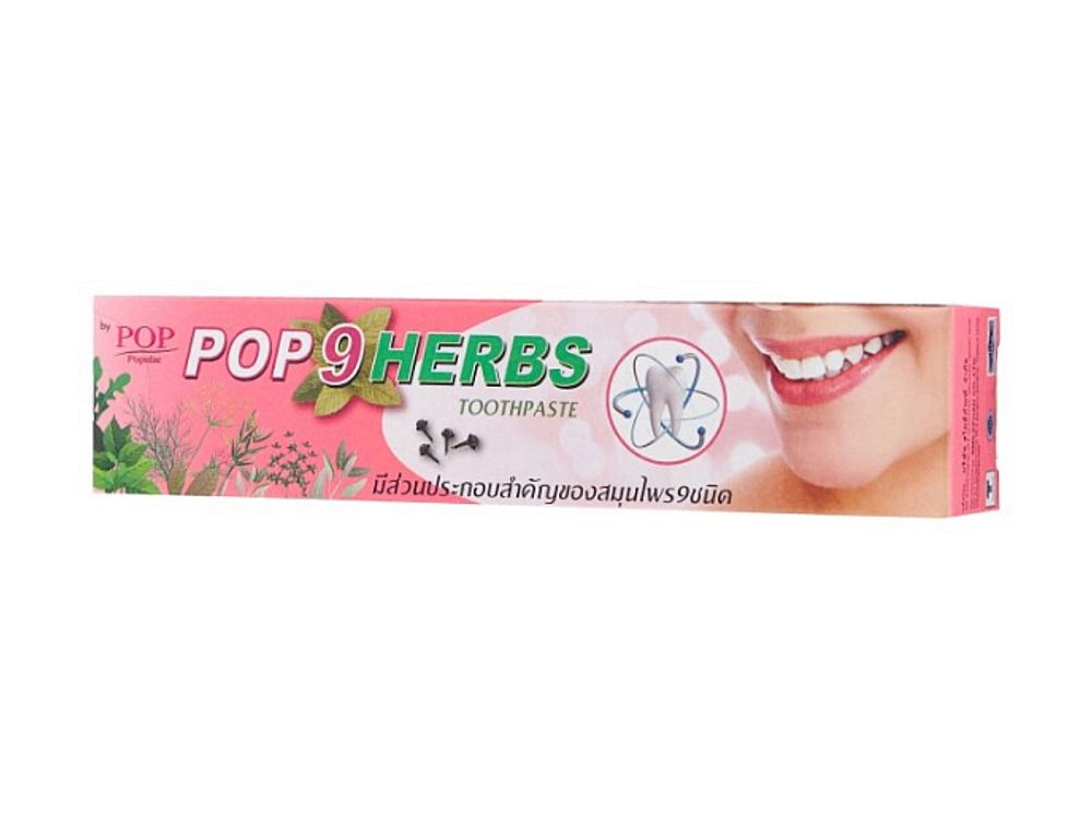 Зубная паста POP Popular Растительная 9 трав, 40 гр