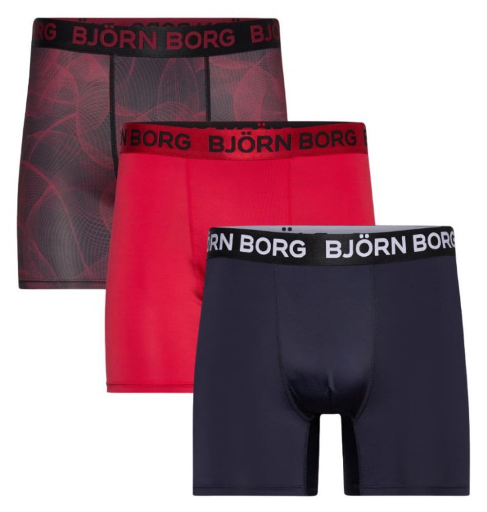 Мужские спортивные боксеры Björn Borg Performance Sports 3P - разноцветный