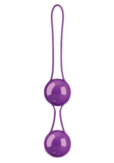 Фиолетовые вагинальные шарики в сцепке Pleasure balls Deluxe (Цвет: фиолетовый)