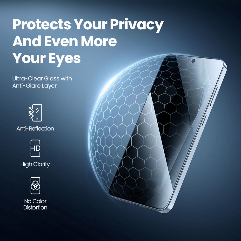 Стекло "Антишпион" от Nillkin для смартфона Samsung Galaxy S25+ Плюс, серия Guardian Privacy Tempered Glass Screen Proetector