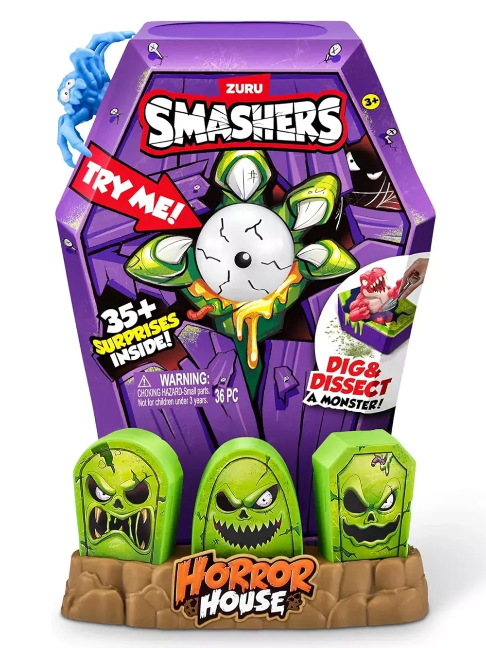 Игрушка сюрприз Зуру Smashers Horror House голубой