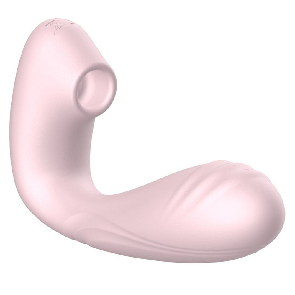 Розовый вагинально-клиторальный вибратор Secwell Suction Vibrator Delight Come Alive SW1059