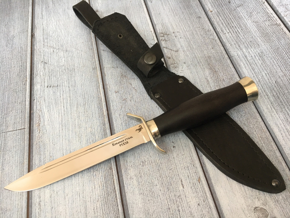 Нож Разведчик НР-40, 95Х18, чёрный граб