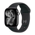 Умные часы Apple Watch Series 11 GPS, 42mm, Jet Black Aluminium Case with Black Sport Band, S/M