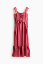Длинное платье с воланами из плюмети - H&M