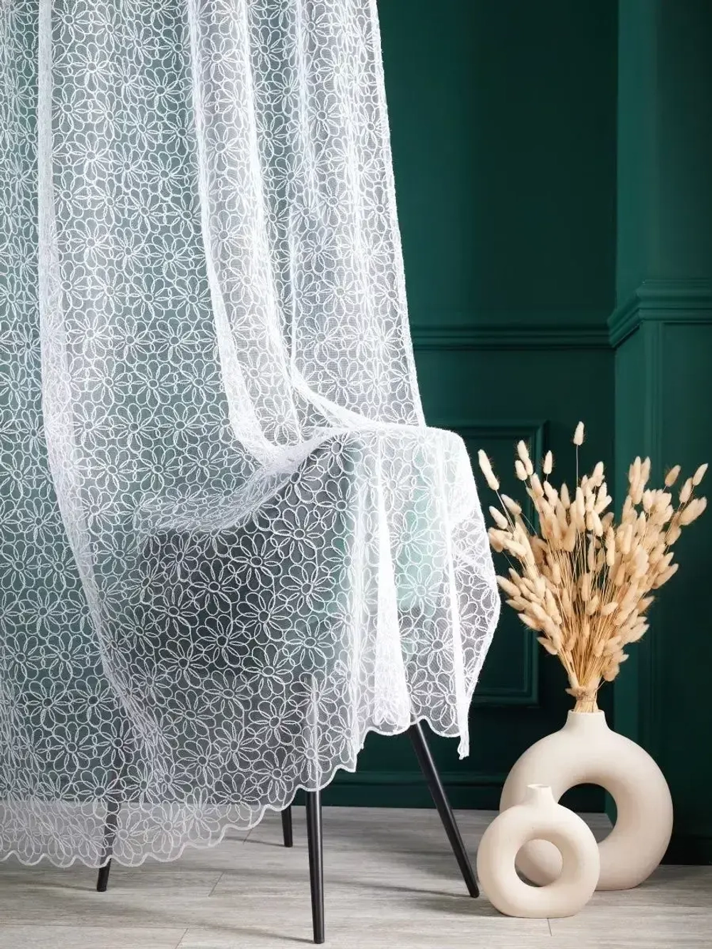 Тюль в спальню гостиную белый 400х260