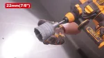 Аккумуляторный перфоратор BL INGCO CRHLI222085 — Рука в перчатке держит инструмент с насадкой