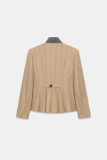 БЛЕЙЗЕР В ПОЛОСКУ ИЗ СМЕСОВОГО ЛЬНА — ZW COLLECTION — ZARA