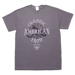 Футболка Classic American Iron ( серая )
