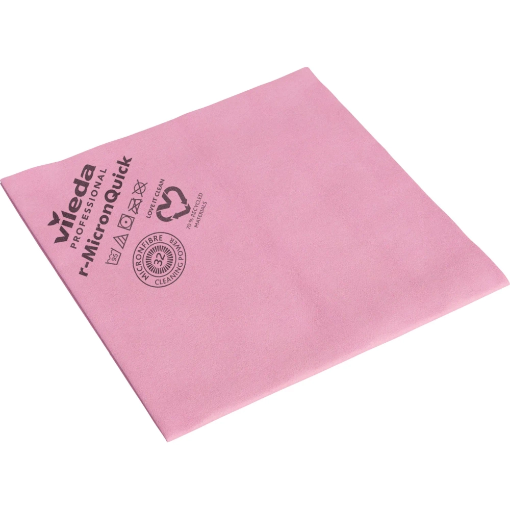 Салфетки хозяйственные Vileda Professional r-MicronQuick микрофибра 40x38 см 135 г/кв.м красные (5 штук в упаковке)