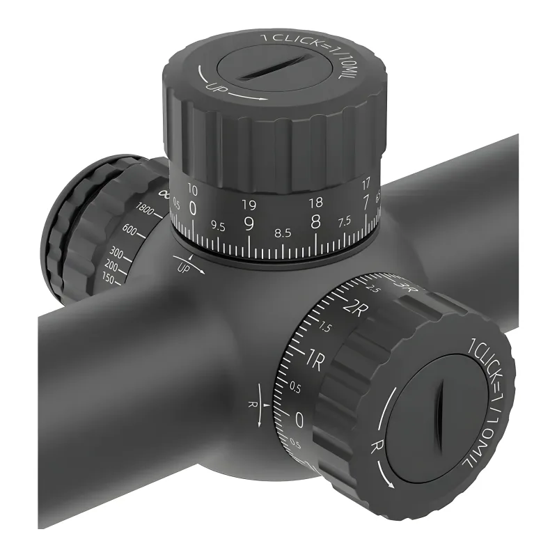 Прицел Vector Optics Tauron (Taurus) HD MIL 4-16x44 FFP, VTA-3 (MIL) - барабанчики с разметкой, крупный план