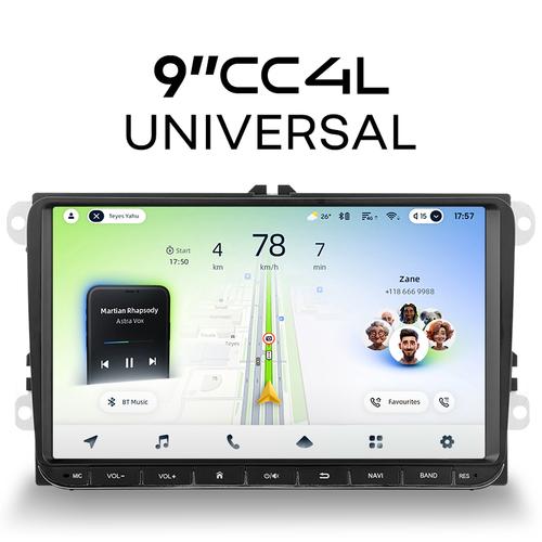 Магнитола для Volkswagen T5, T6, Tiguan, Passat, Polo, Jetta, Amarok, Golf и др., Skoda Fabia, Rapid - Teyes CC4L монитор 9" IPS, Android 14, Быстрая, Snapdragon 662, CarPlay, 4G SIM-слот