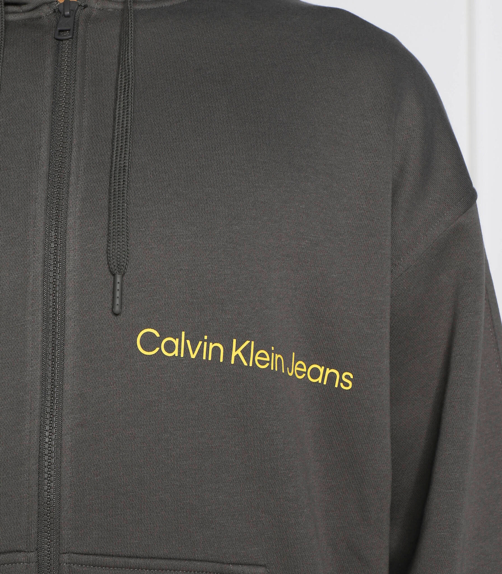 Худи off placed instit zip-through CALVIN KLEIN JEANS - серый(J30J321888)