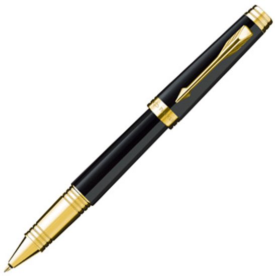 Ручка-роллер Parker Premier Lacque T560, цвет: Black GT, S0887830