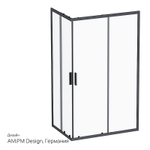 Душевой уголок AM.PM Gem S 120х80 W93G-404-120280-BT профиль Черный матовый стекло прозрачное