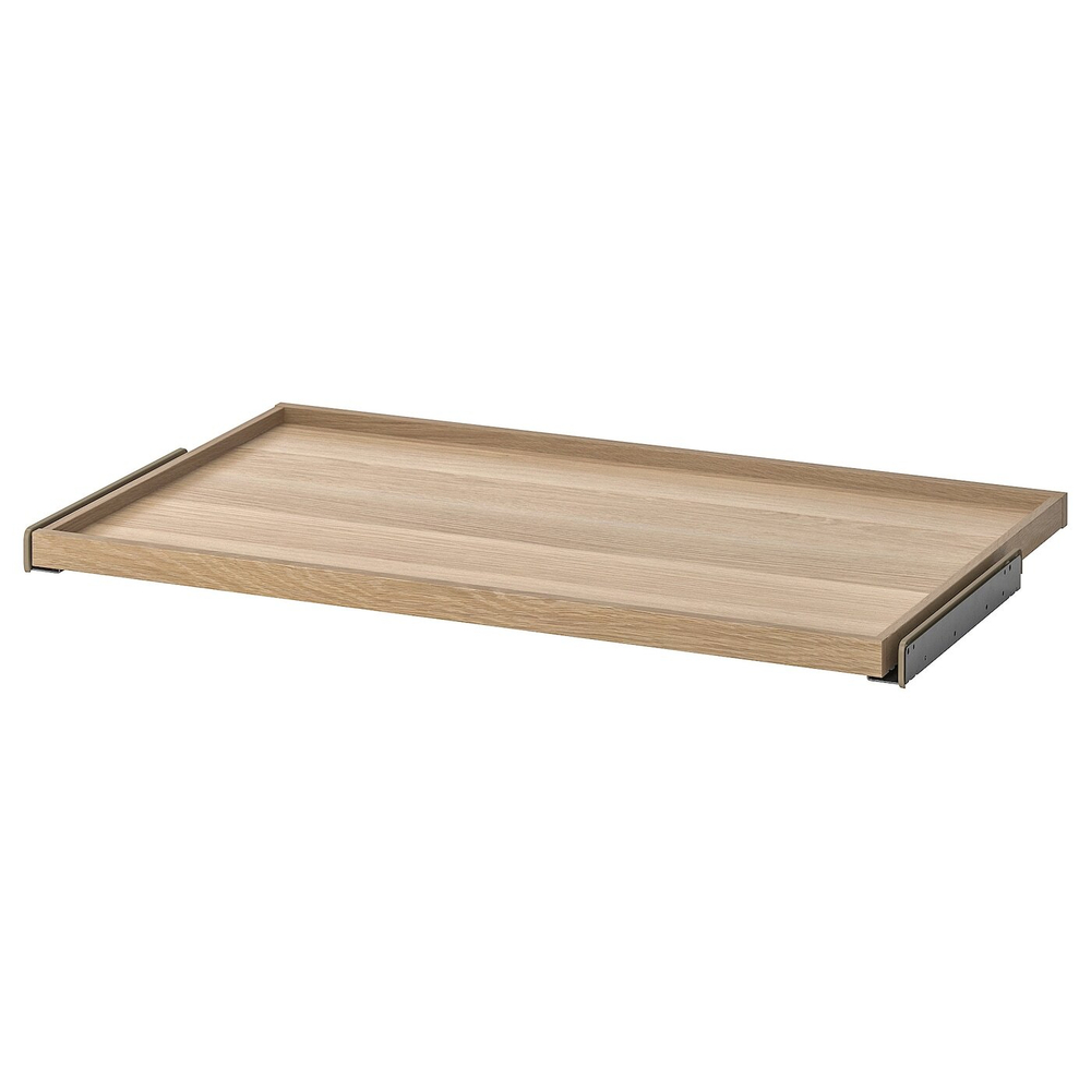 IKEA KOMPLEMENT (ИКЕА КОМПЛИМЕНТ) — Выдвижной поднос, дуб, окрашенный в белый цвет, 100x58 см