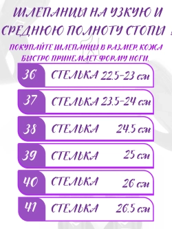 Шлепанцы кожаные натуральные через палец