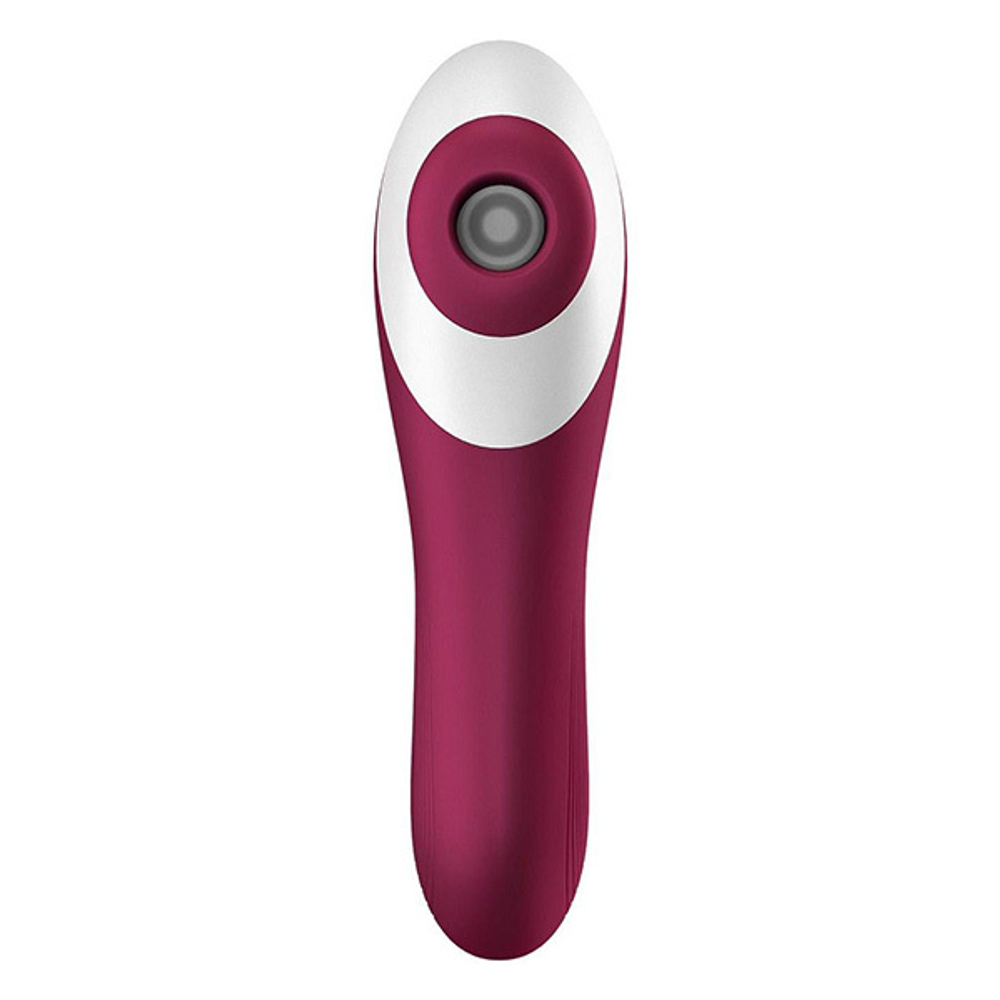 Бордовый вакуум-волновой вибростимулятор 17см Satisfyer Dual Crush