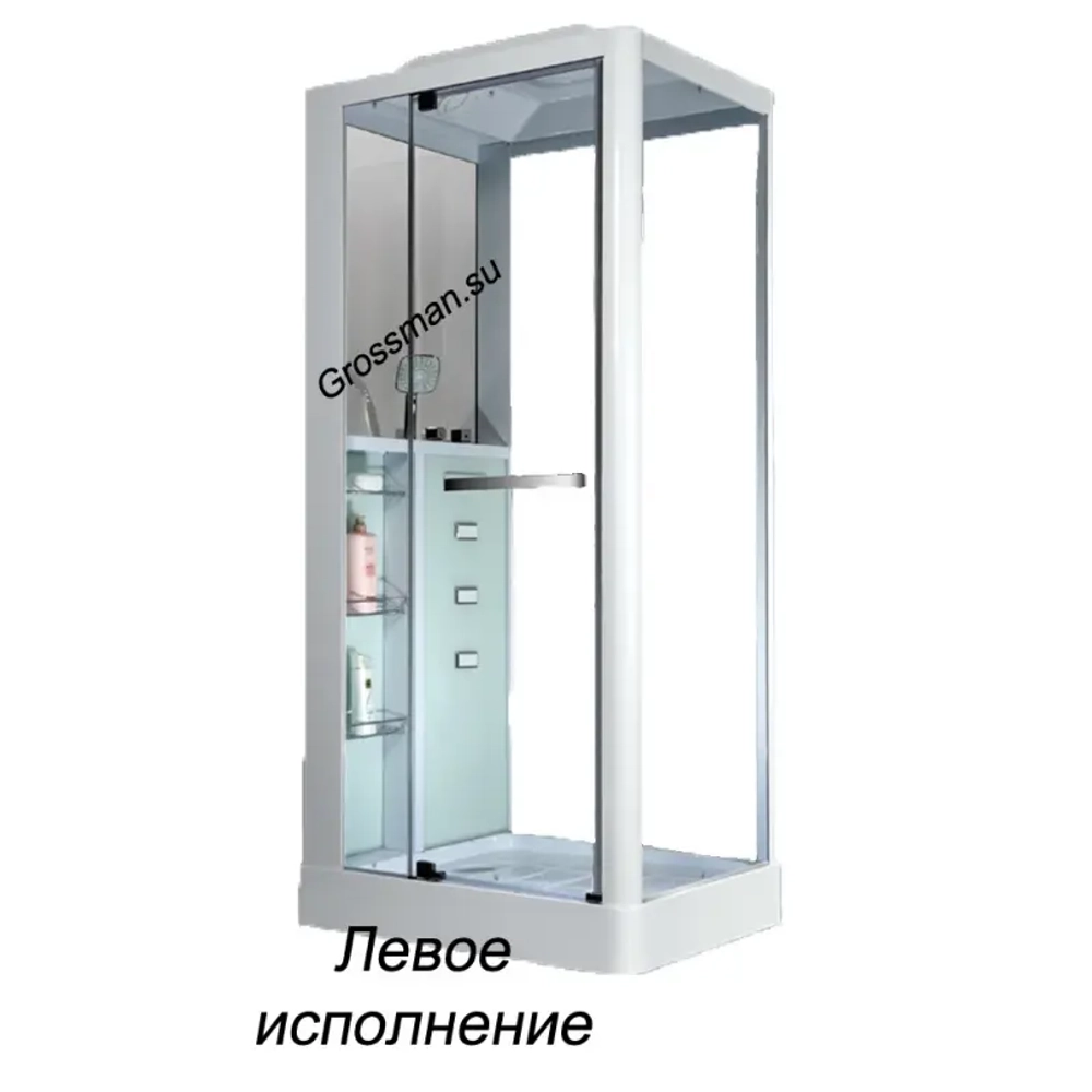 Душевая кабина Grossman Alba GR122 (80x100x225) дверь распашная,3 места