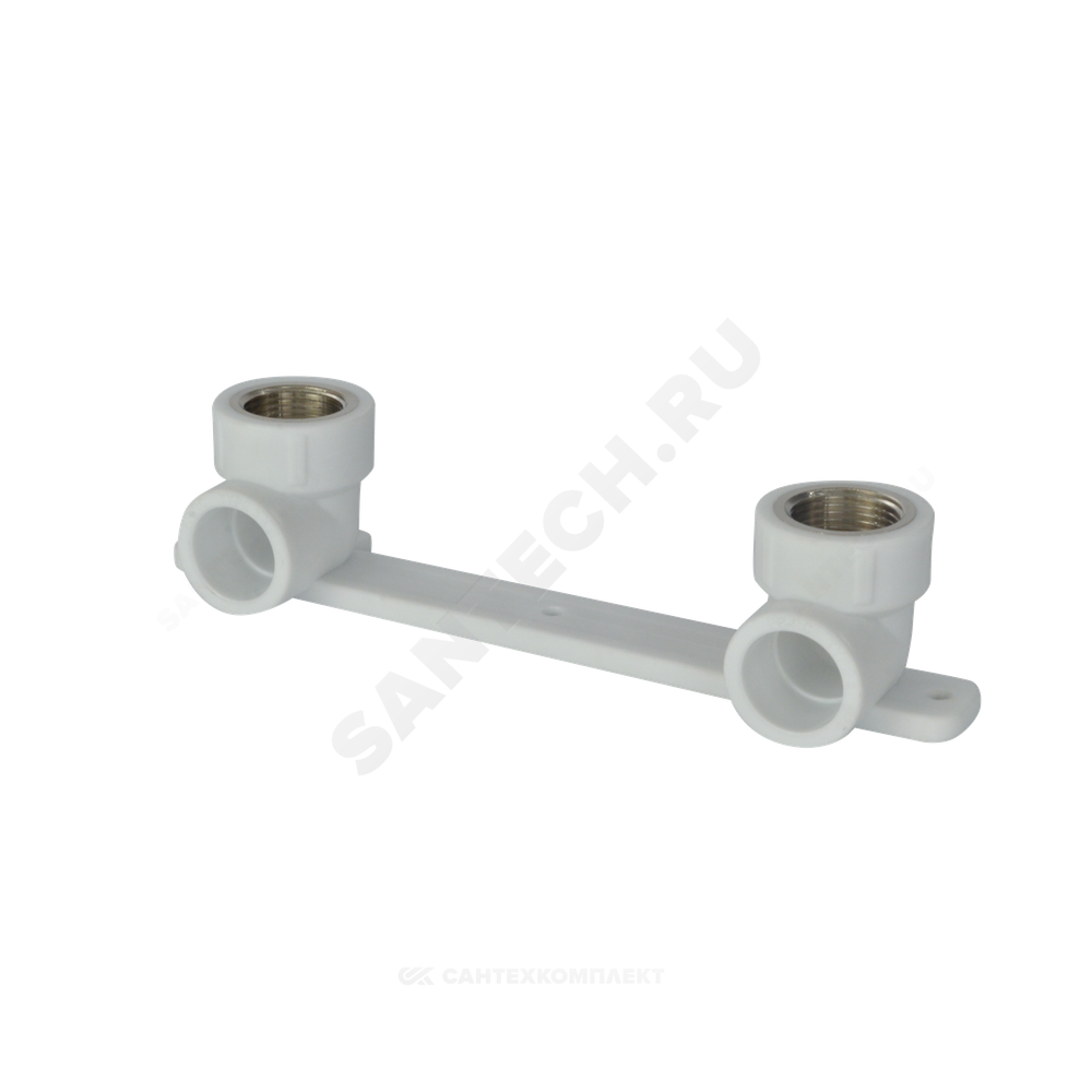 Планка монтажная PP-R белая Дн 25х1/2" ВР под смеситель с водорозетками PRO VALFEX 10124025-PRO