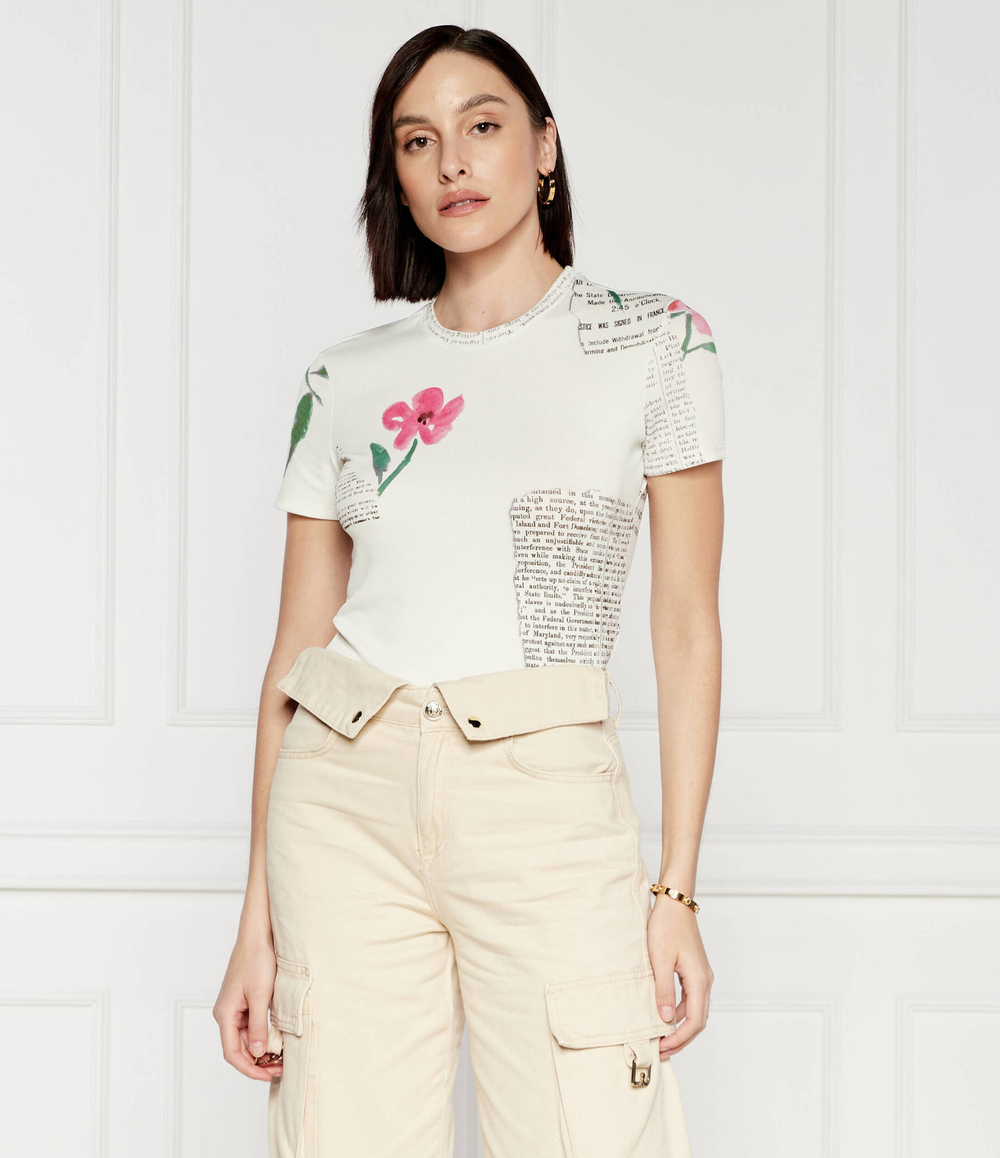 Футболка MIRNA Desigual - экрю(24SWTK10)