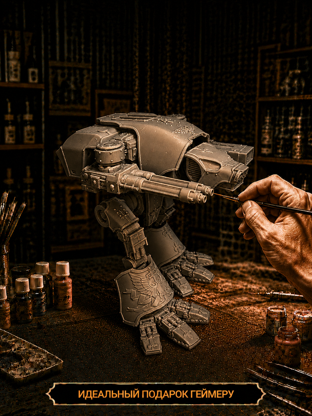 Фигурка, Боевой пёс хаоса - class Titan (Chaos Warhound ), Warhammer 40 000, высота фигурки 16 см, под покраску