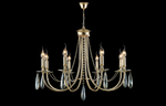 Подвесная люстра Crystal Lux VICTORIA SP8 GOLD/AMBER