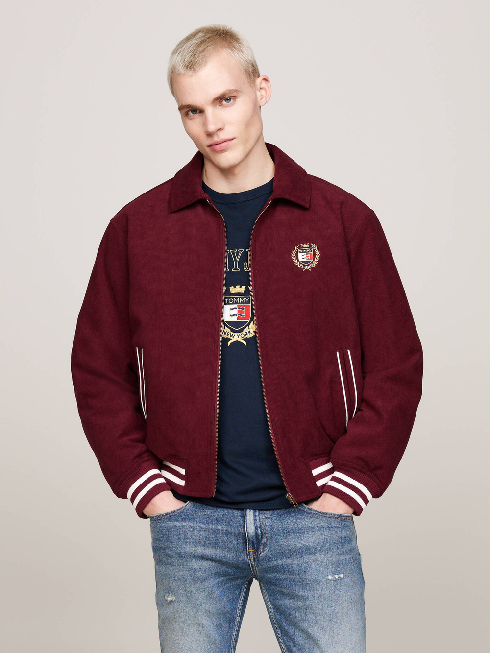Куртка бомбер Tommy Jeans - бордовый(DM0DM19626)